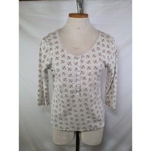 Vintage Route 66 Original Clothing Co. Floral 3/4 sleeve Shirt size M